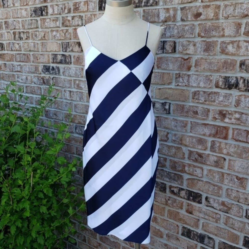 NWT Banana Republic Striped Slip Dress BLUE/WHITE